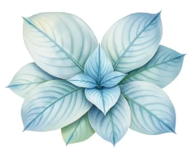 AI-generated watercolor illustration of Hosta 'Long Tall Sally' (not a photograph)