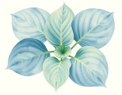 AI-generated watercolor illustration of Hosta 'Lord Rock' (not a photograph)
