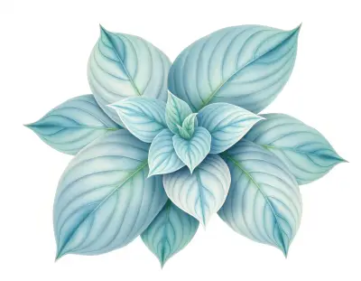 AI-generated watercolor illustration of Hosta 'Love Burst' (not a photograph)