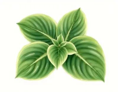 AI-generated watercolor illustration of Hosta 'Lovely Lauren' (not a photograph)