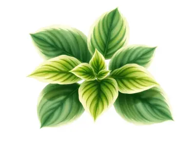 AI-generated watercolor illustration of Hosta 'Lovely Rita' (not a photograph)