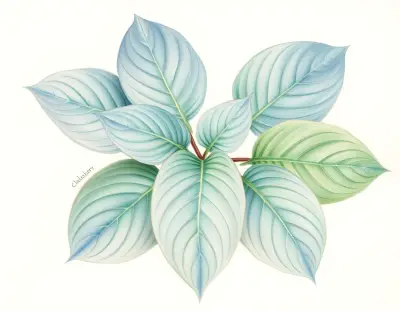 AI-generated watercolor illustration of Hosta 'Loving Cup' (not a photograph)