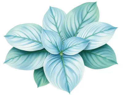 AI-generated watercolor illustration of Hosta 'Lucille Simpers' (not a photograph)