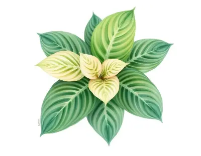 AI-generated watercolor illustration of Hosta 'Lucille' (not a photograph)