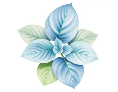 AI-generated watercolor illustration of Hosta 'Lullabye' (not a photograph)