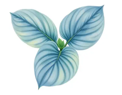 AI-generated watercolor illustration of Hosta 'Lumberjack' (not a photograph)