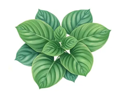 AI-generated watercolor illustration of Hosta 'Luna Moth' (not a photograph)