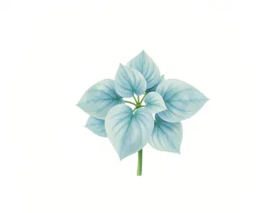 AI-generated watercolor illustration of Hosta 'Lynne' (not a photograph)