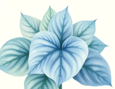 AI-generated watercolor illustration of Hosta 'Maddren' (not a photograph)