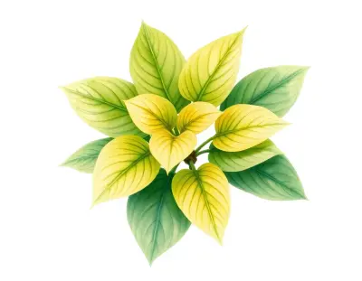 AI-generated watercolor illustration of Hosta 'Magic Carpet' (not a photograph)