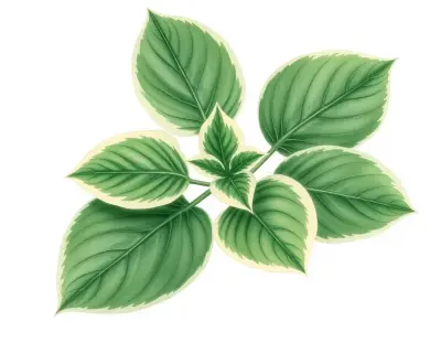 AI-generated watercolor illustration of Hosta 'Magic Colors' (not a photograph)