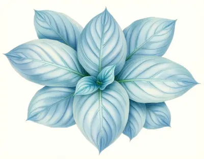 AI-generated watercolor illustration of Hosta 'Magic Moment' (not a photograph)