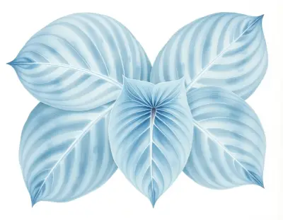 AI-generated watercolor illustration of Hosta 'Magic Mountain' (not a photograph)