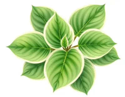 AI-generated watercolor illustration of Hosta 'Magna Carta' (not a photograph)