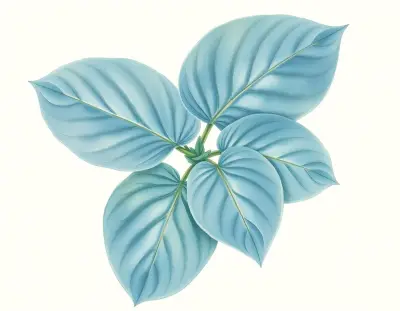 AI-generated watercolor illustration of Hosta 'Mammoth Ears' (not a photograph)