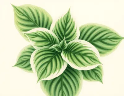 AI-generated watercolor illustration of Hosta 'Margaret Eyre' (not a photograph)
