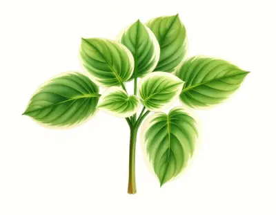 AI-generated watercolor illustration of Hosta 'Margrit Anna' (not a photograph)