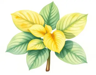 AI-generated watercolor illustration of Hosta 'Medieval Age' (not a photograph)