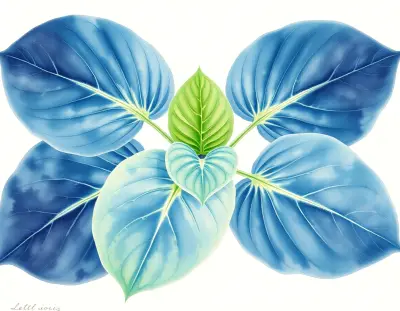 AI-generated watercolor illustration of Hosta 'Mellow Yellow' (not a photograph)