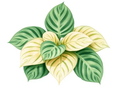 AI-generated watercolor illustration of Hosta 'Metropolis' (not a photograph)