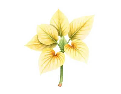AI-generated watercolor illustration of Hosta 'Michael S. Flaherty' (not a photograph)