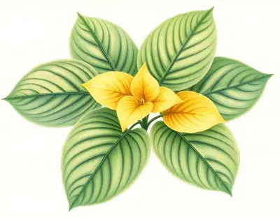 AI-generated watercolor illustration of Hosta 'Midas Touch' (not a photograph)
