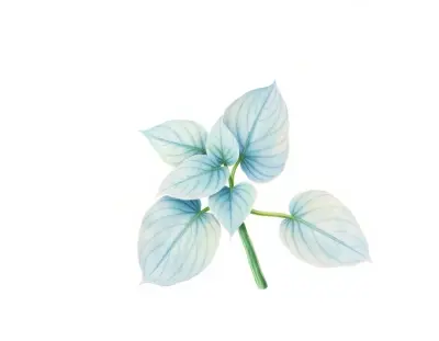 AI-generated watercolor illustration of Hosta 'Mighty Mini' (not a photograph)