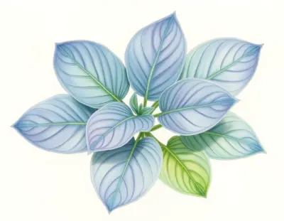AI-generated watercolor illustration of Hosta 'Mighty Mite' (not a photograph)