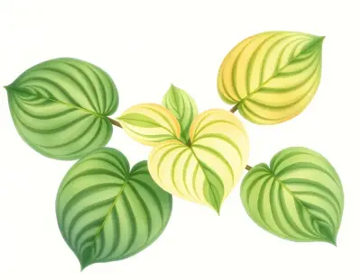 AI-generated watercolor illustration of Hosta 'Mini Mouse' (not a photograph)