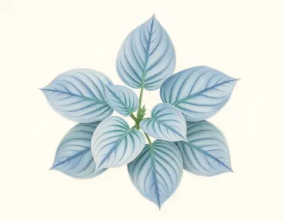 AI-generated watercolor illustration of Hosta 'Miss Halley' (not a photograph)