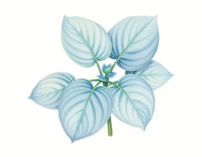AI-generated watercolor illustration of Hosta 'Miss Mitzi' (not a photograph)