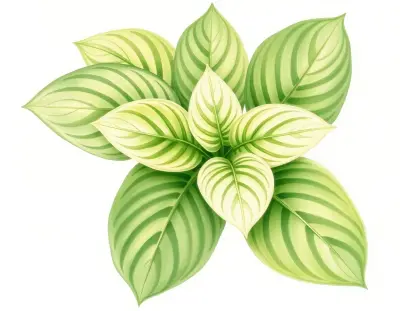 AI-generated watercolor illustration of Hosta 'Miss Shamim' (not a photograph)