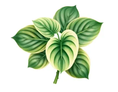 AI-generated watercolor illustration of Hosta 'Mistress Mabel' (not a photograph)
