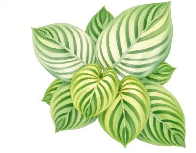 AI-generated watercolor illustration of Hosta 'Monument Circle' (not a photograph)