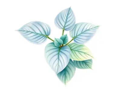 AI-generated watercolor illustration of Hosta 'Moongate Flying Saucer' (not a photograph)