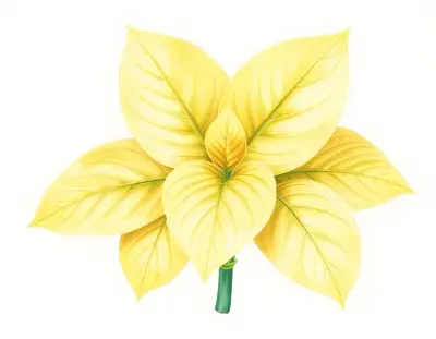AI-generated watercolor illustration of Hosta 'Moonshine' (not a photograph)