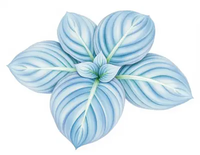 AI-generated watercolor illustration of Hosta 'Mother Lode' (not a photograph)