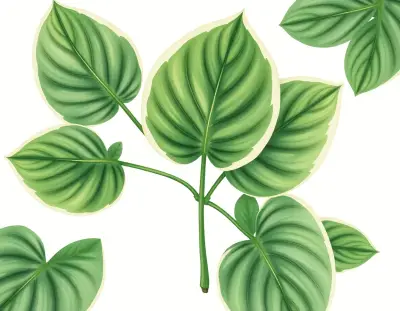 AI-generated watercolor illustration of Hosta 'Mount Hood' (not a photograph)