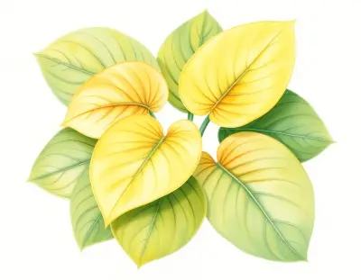 AI-generated watercolor illustration of Hosta 'Mountain Sunrise' (not a photograph)