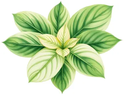 AI-generated watercolor illustration of Hosta 'Mountaineer' (not a photograph)