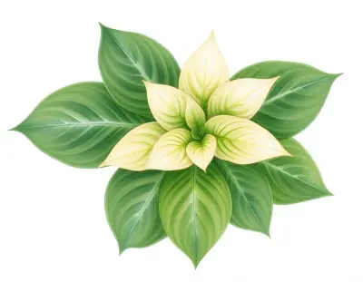 AI-generated watercolor illustration of Hosta 'My Darling' (not a photograph)