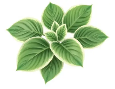 AI-generated watercolor illustration of Hosta 'My Girl' (not a photograph)