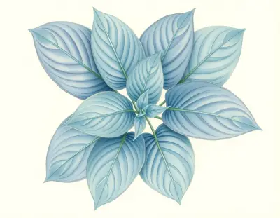 AI-generated watercolor illustration of Hosta 'My Love Dorothy' (not a photograph)