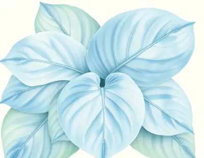 AI-generated watercolor illustration of Hosta 'Nancy Gill' (not a photograph)