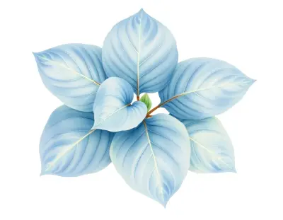 AI-generated watercolor illustration of Hosta 'Natalie' (not a photograph)