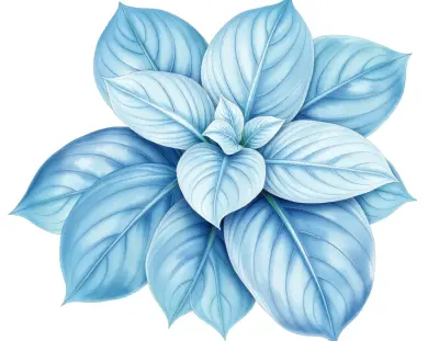 AI-generated watercolor illustration of Hosta 'Neptune' (not a photograph)