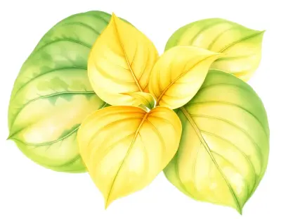 AI-generated watercolor illustration of Hosta 'Newberry Gold' (not a photograph)