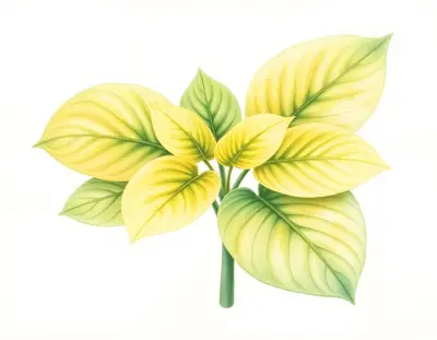 AI-generated watercolor illustration of Hosta 'Nickelodeon' (not a photograph)