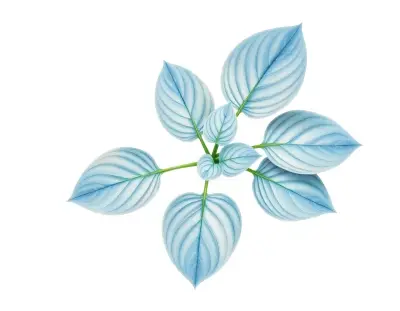 AI-generated watercolor illustration of Hosta 'Niki Mouse' (not a photograph)