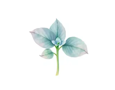 AI-generated watercolor illustration of Hosta 'Nobility' (not a photograph)